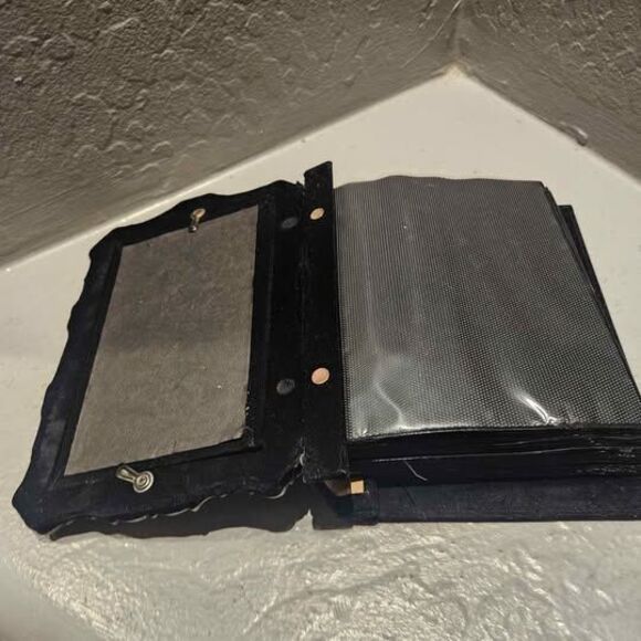 Pewter Picture Frame with Black Velvet Photo Album 5"x 7" - Picture 3 of 6